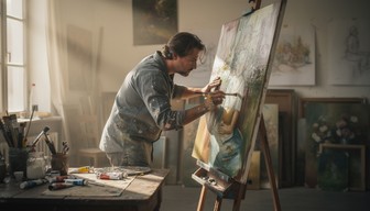 Create A Masterpiece Free Artist Creating Masterpiece Image - Artist, Painter, Painting ...