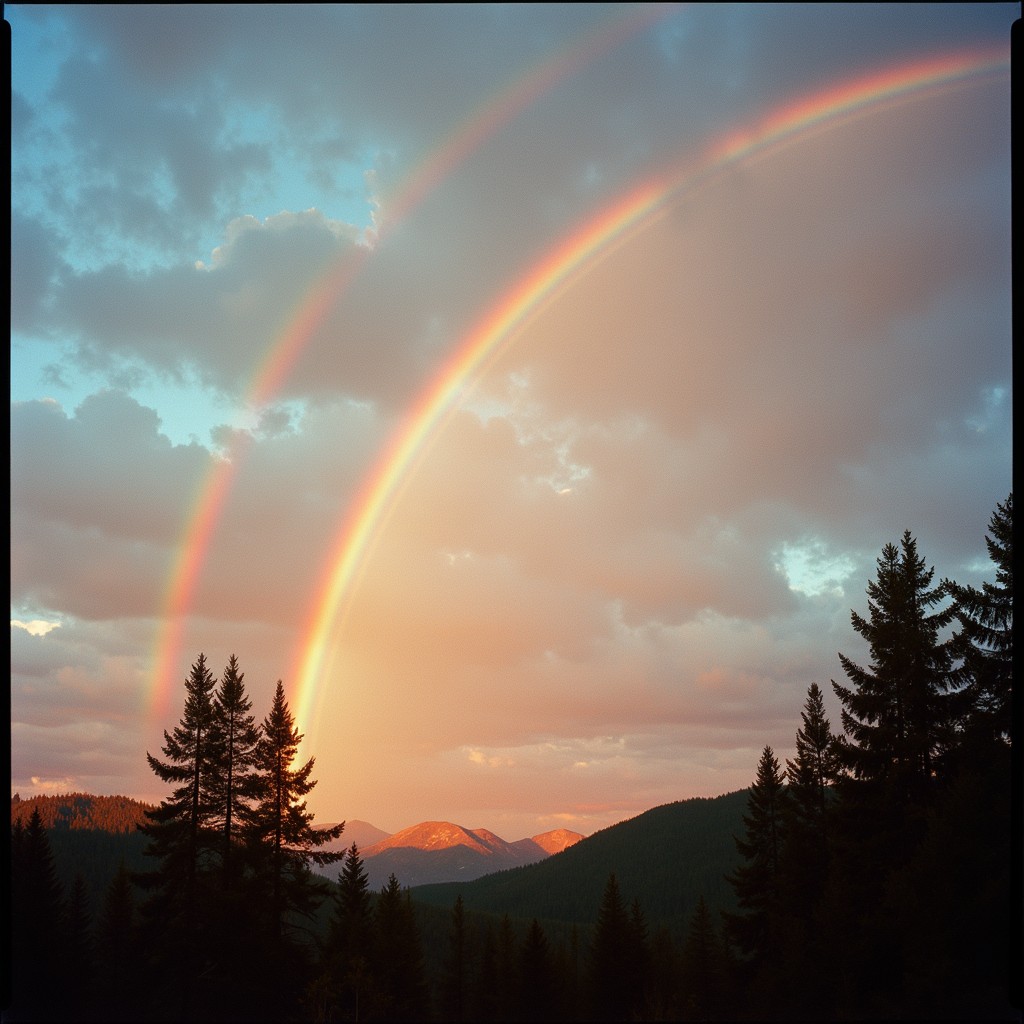 Free Majestic Mountain Rainbow Image - Rainbow, Mountains, Nature ...
