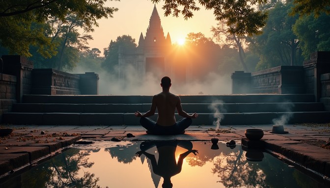 Free Sunrise Temple Meditation Image - Meditation, Sunrise, Temple ...