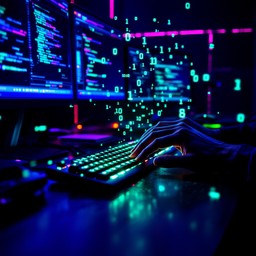 Free Neon Code Matrix Image - Coding, Cyberpunk, Neon | Download at ...
