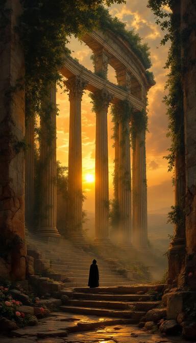 Free Ancient Ruins Sunset Image - Ruins, Columns, Sunset | Download at ...