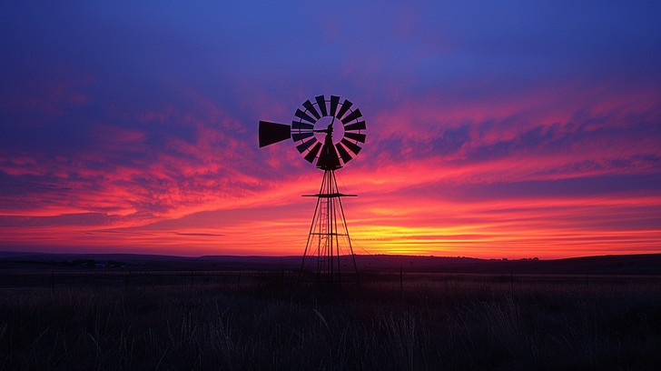 Free Sunset Windmill Silhouette Image - Sunset, Windmill, Silhouette