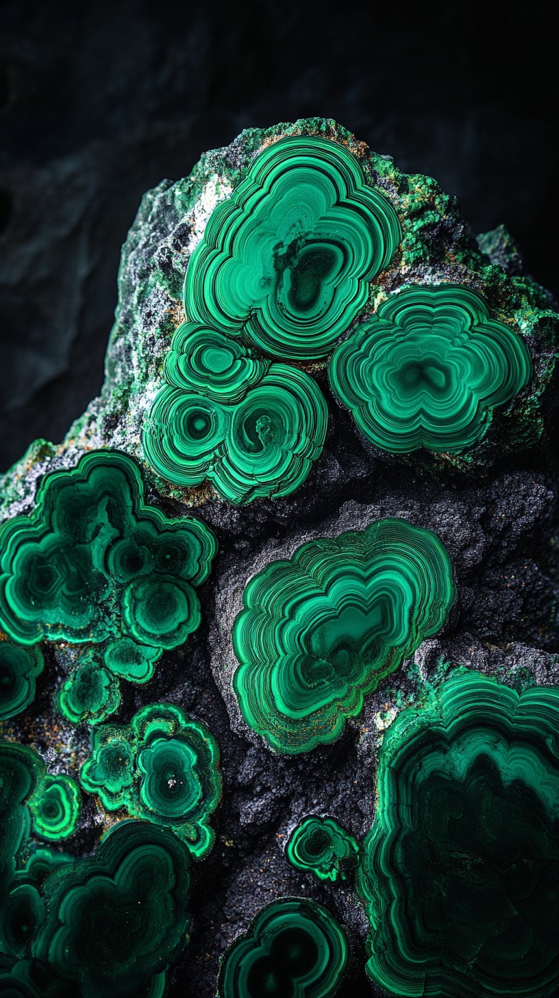 Free Vibrant Malachite Formation Image - Malachite, Mineral, Green ...