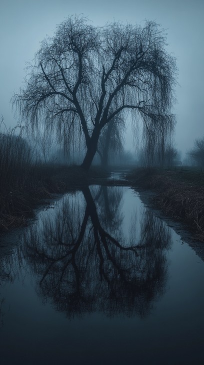 Tree Reflection Night Free Misty Water Reflection Image - Tree, Water, Reflection | Download ...