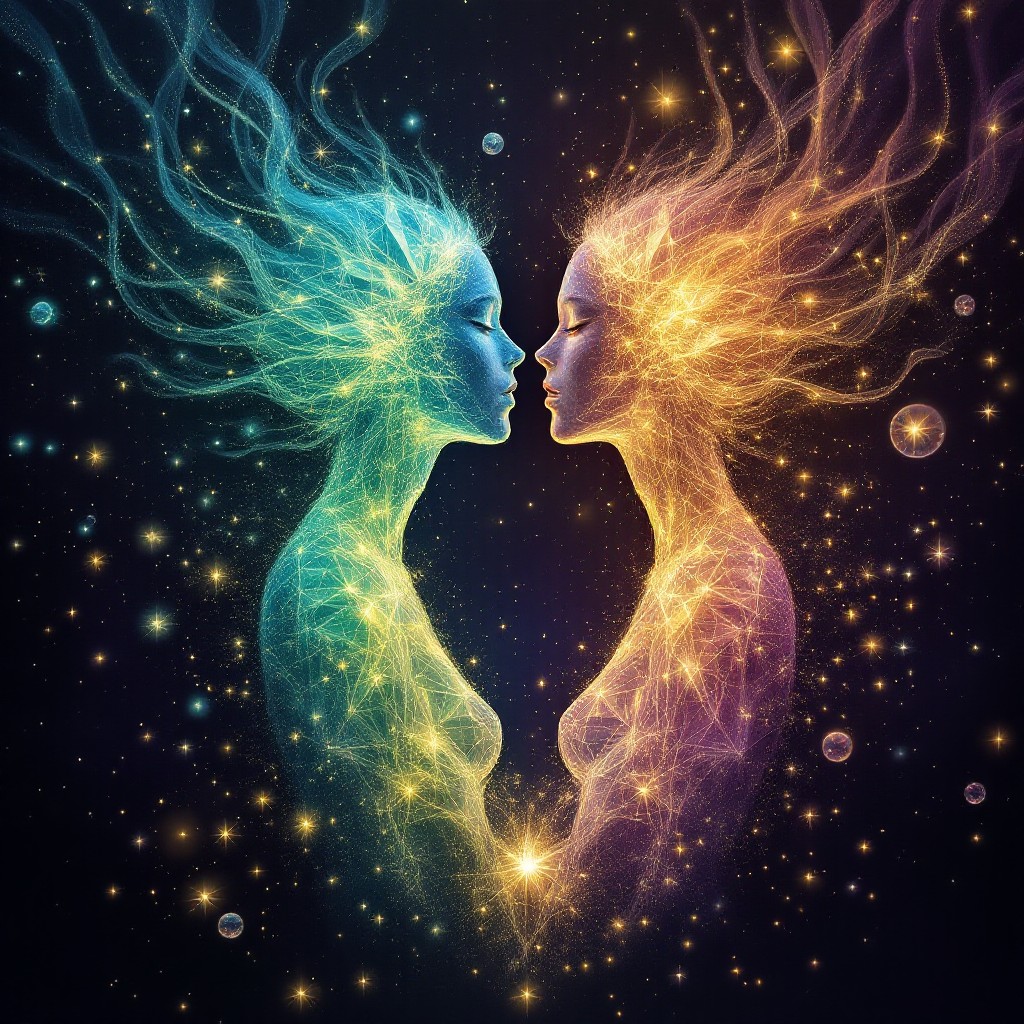 Download Cosmic Twin Flames Image - Ethereal, Cosmic, Mystical | StockCake