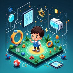 Free Digital Garden Explorer Image - Isometric, Technology, Child ...