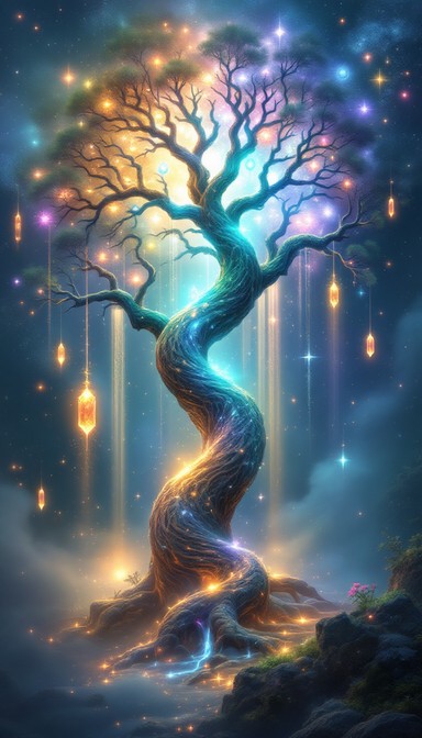 Free Cosmic Tree Glows Image - Magical, Cosmic, Ethereal | Download at ...