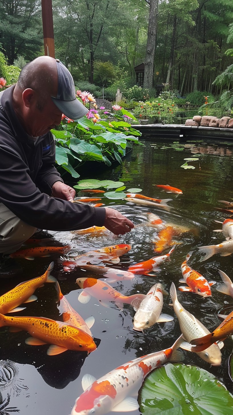 Free Feeding Koi Fish Image - Pond, Koi, Fish | Download at StockCake
