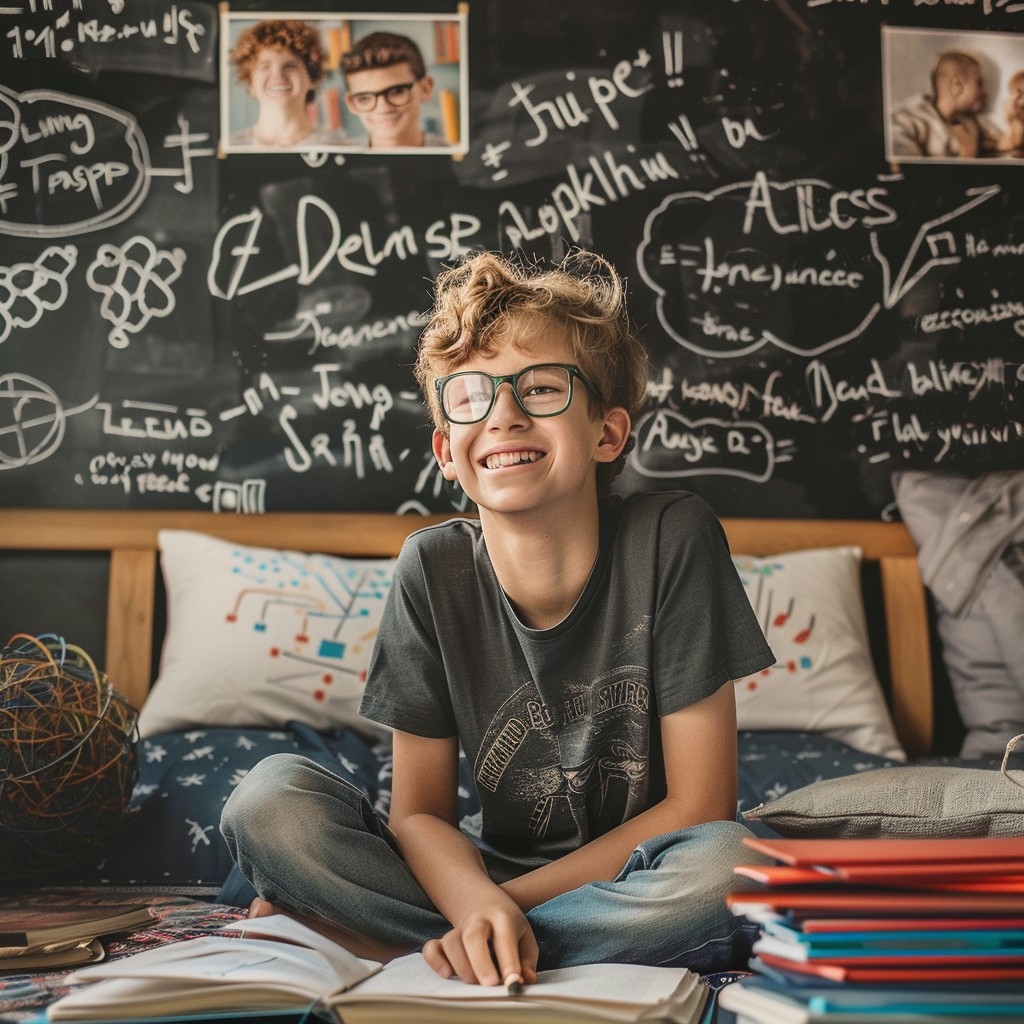 Free Joyful Studying Boy Image - Boy, Studying, Glasses | Download at ...