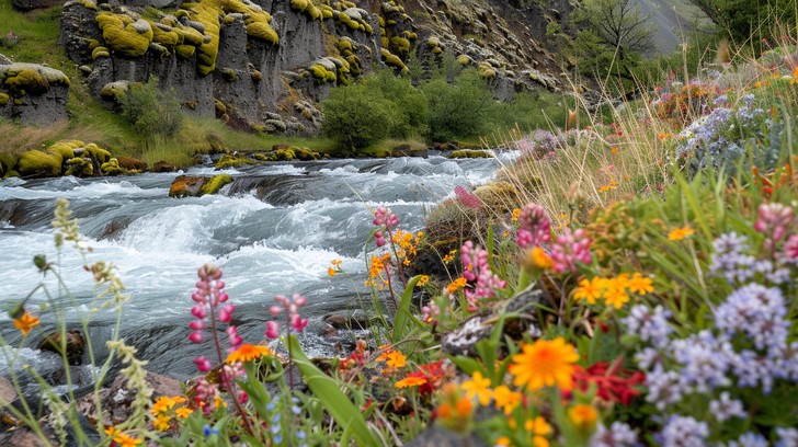 Free Blooming Riverside Beauty Image - Flowers, Nature, River ...