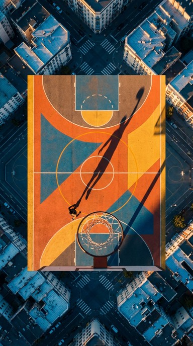Basketball Shadow Color Free Basketball Shadow Drama Image - Basketball, Aerial, Overhead ...