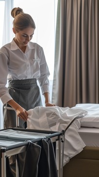 Free Housekeeping in action Image - Housekeeper, Hotel, Bed | Download ...
