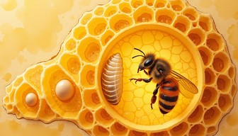 Bee Transformation Free Bee Life Cycle Image - Bee, Honeycomb, Metamorphosis | Download at ...