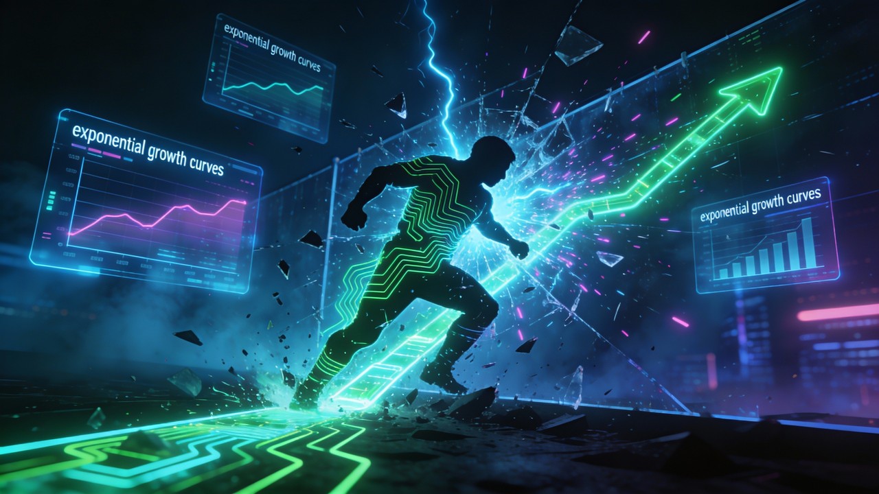 Free Breaking Digital Barriers Image - Cyberpunk, Neon, Breakthrough ...