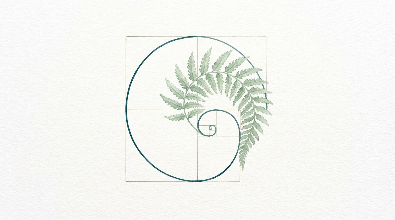 Free Fibonacci Fern Spiral Image - Watercolor, Fibonacci, Spiral ...