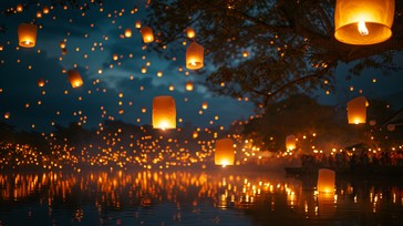 Free Lanterns Light Sky Image - Lanterns, Festival, Sky | Download at ...