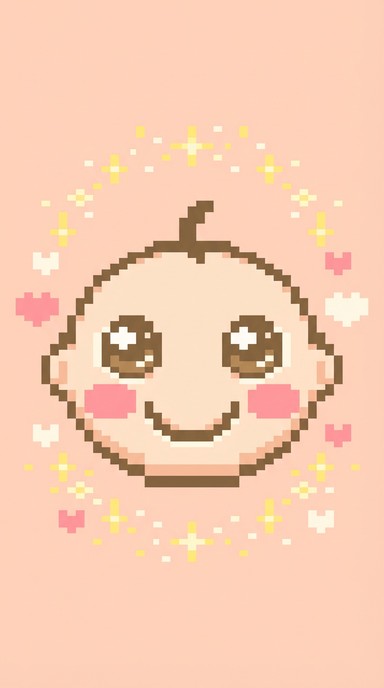 Free Cute Pixel Baby Image - Kawaii, Pixel, Chibi | Download at StockCake