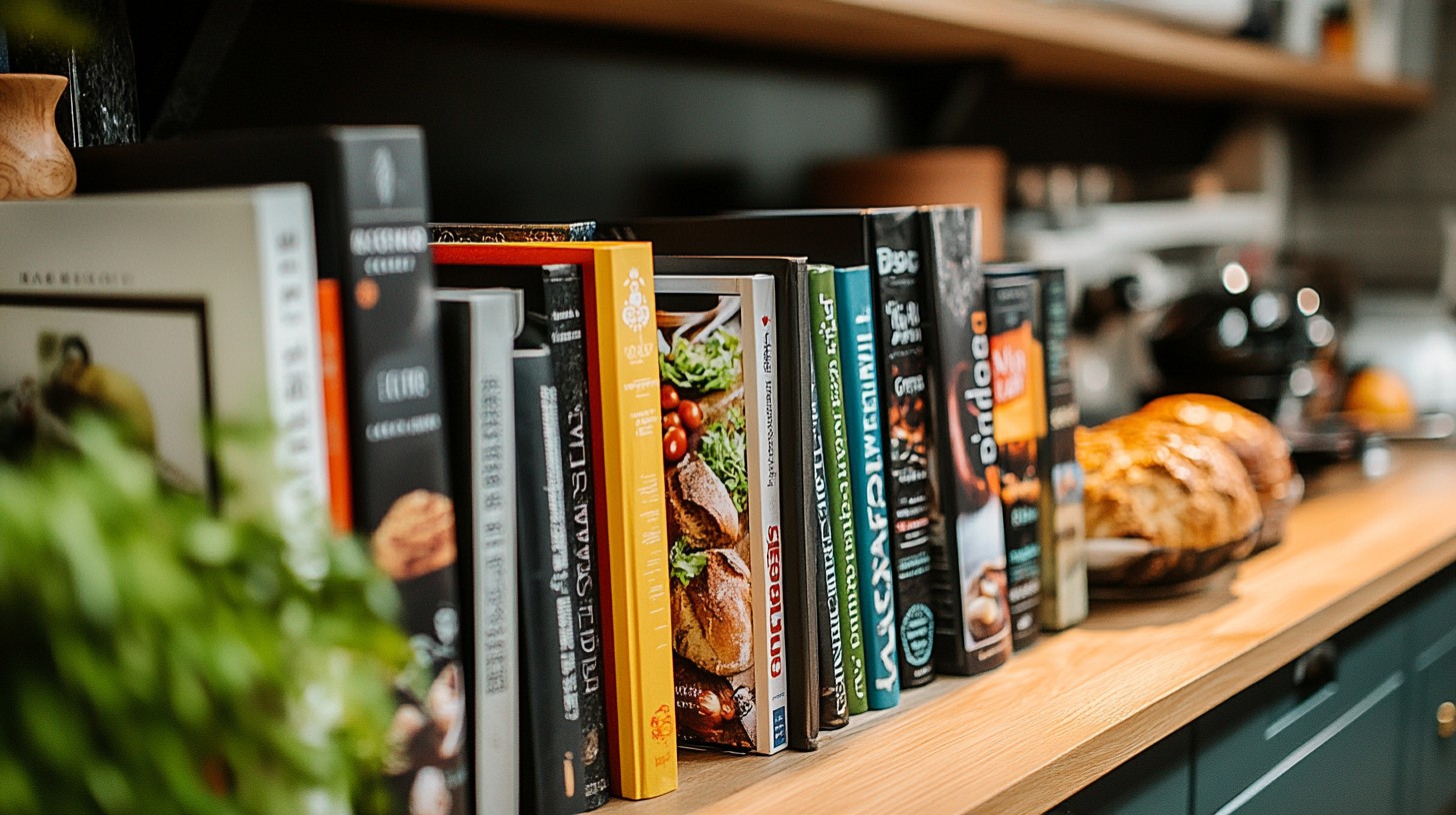 Free Cookbooks on counter Image - Cookbooks, Kitchen, Counter ...
