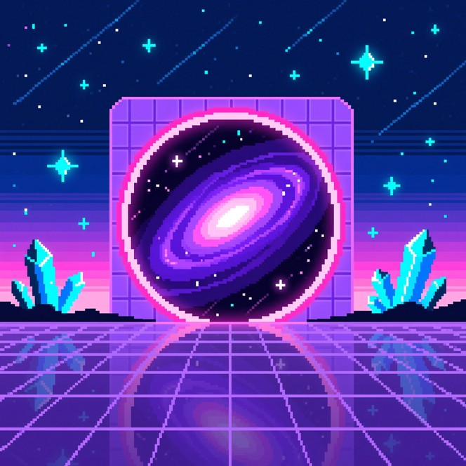 Free Cosmic Pixel Portal Image - Vaporwave, Pixel, Portal | Download at ...