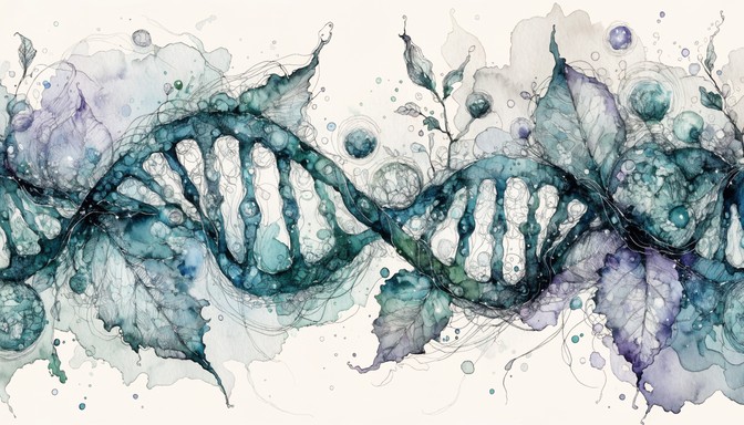Download DNA Meets Nature Image - Watercolor, Dna, Botanical | StockCake