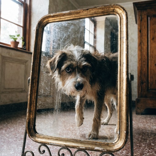Dog Refection Free Dog Meets Reflection Image - Dog, Reflection, Mirror | Download at ...