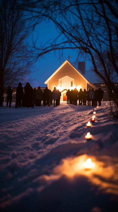 Free Candlelit Snow Gathering Image - Evening, Snow, Candles | Download ...