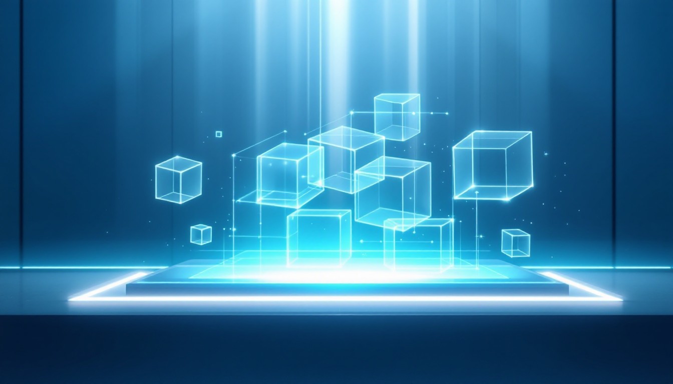 Free Futuristic Holographic Cubes Image - Holographic, Cubes, Geometric ...