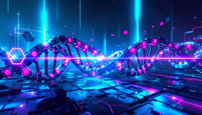 Led Dna Background Free Digital DNA Flow Image - Helix, Blue, Digital | Download at StockCake