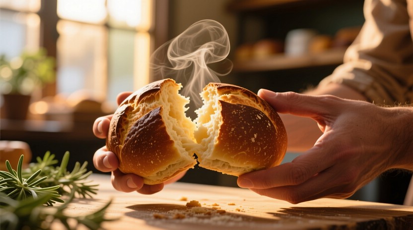 Free Fresh Bread Breaking Image - Bread, Bun, Bakery | Download at ...