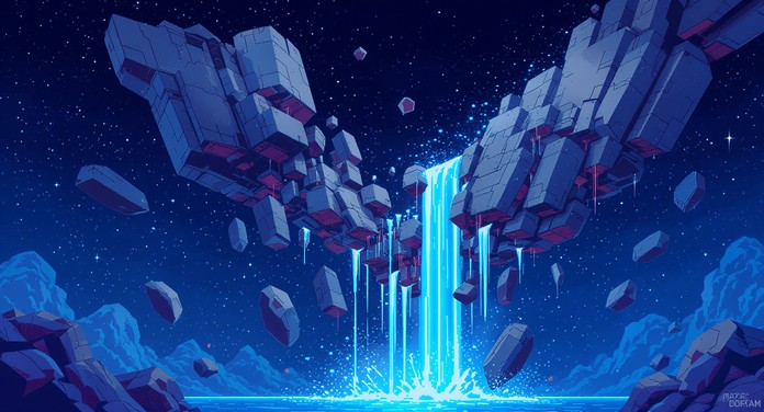 Free Ascending Pixel Cascade Image | Download at StockCake