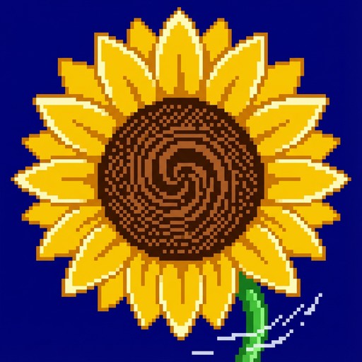 Free Pixel Sunflower Art Image - Sunflower, Pixel, Art | Download at ...