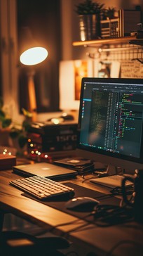 Free Cozy Coding Corner Image - Office, Desk, Computer | Download at ...