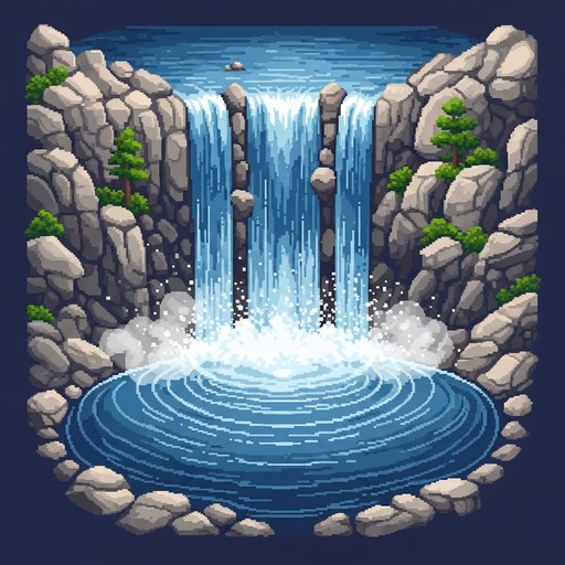 Free Pixel Waterfall Cascade Image - Waterfall, Pixel, Art | Download ...