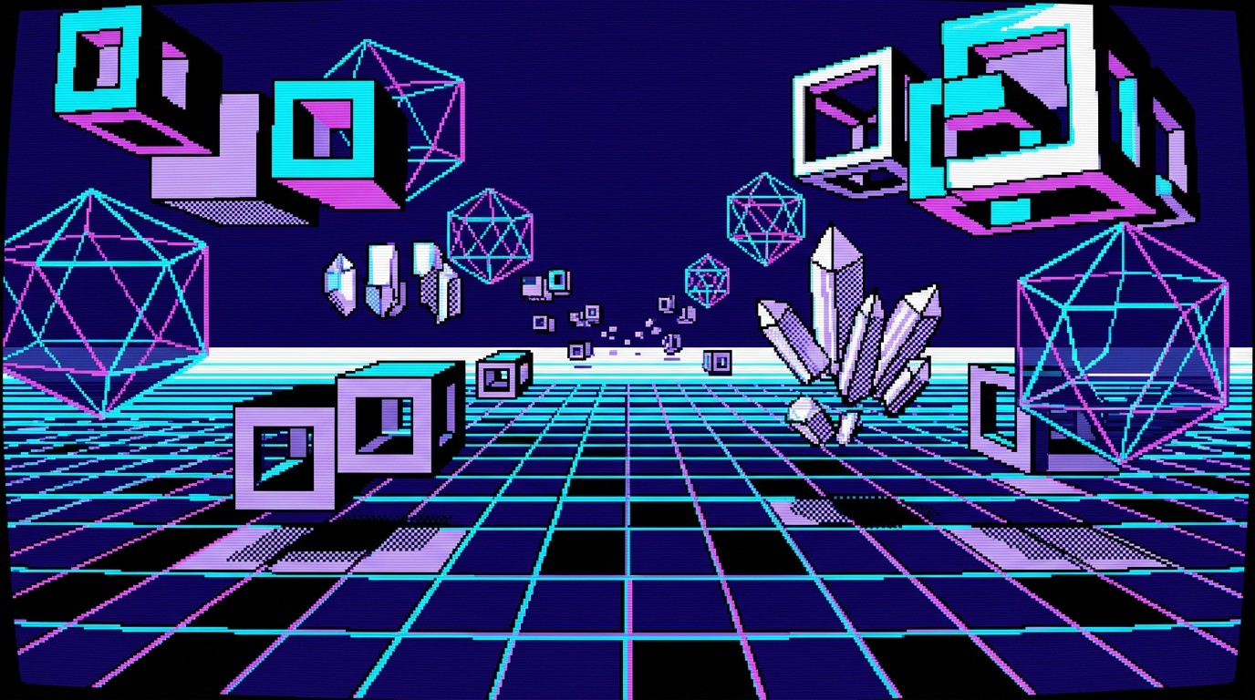 Free Neon Pixel Geometry Image - Pixel, Retro, Geometric | Download at ...