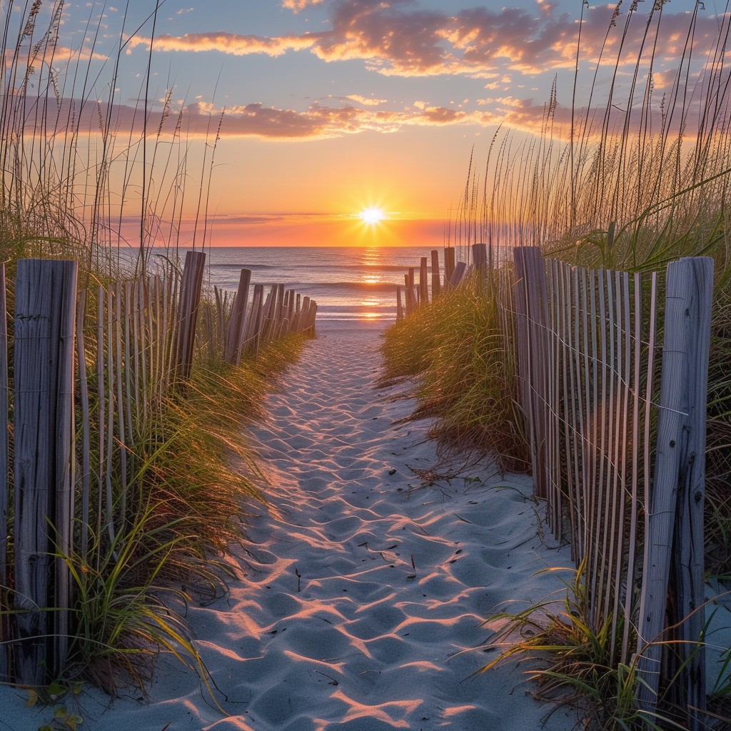 Free Sunset Beach Path Image - Sunset, Beach, Path | Download at StockCake