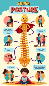 Free Superhero Posture Guide Image - Posture, Spine, Children ...