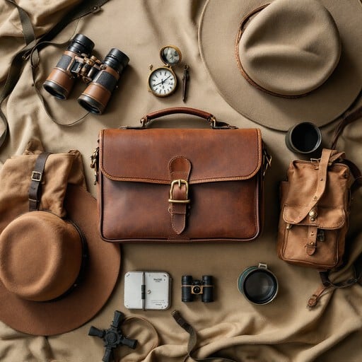 Free Explorer's Essential Kit Photo - Adventure, Safari, Leather ...