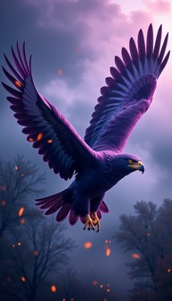 Purple Rhinestone Eagle Free Mystical Purple Eagle Image - Eagle, Purple, Twilight | Download ...