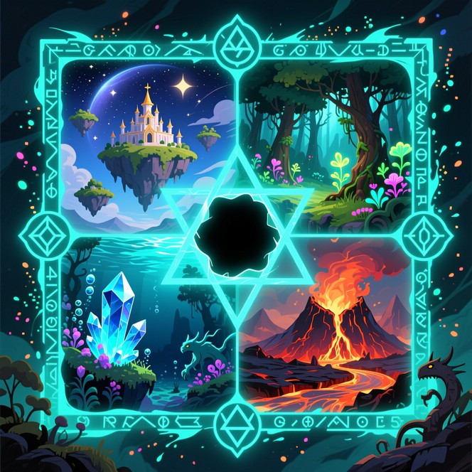 Volcano Enchanted Free Floating Magical Worlds Image - Fantasy, Islands, Floating ...