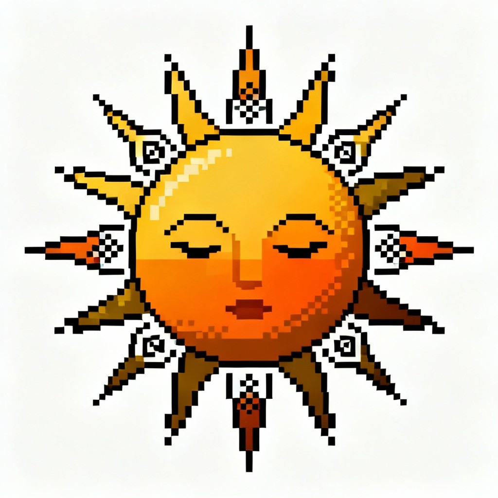 Free Pixel Sun Medallion Photo - Pixel, Sun, Medallion | Download at ...