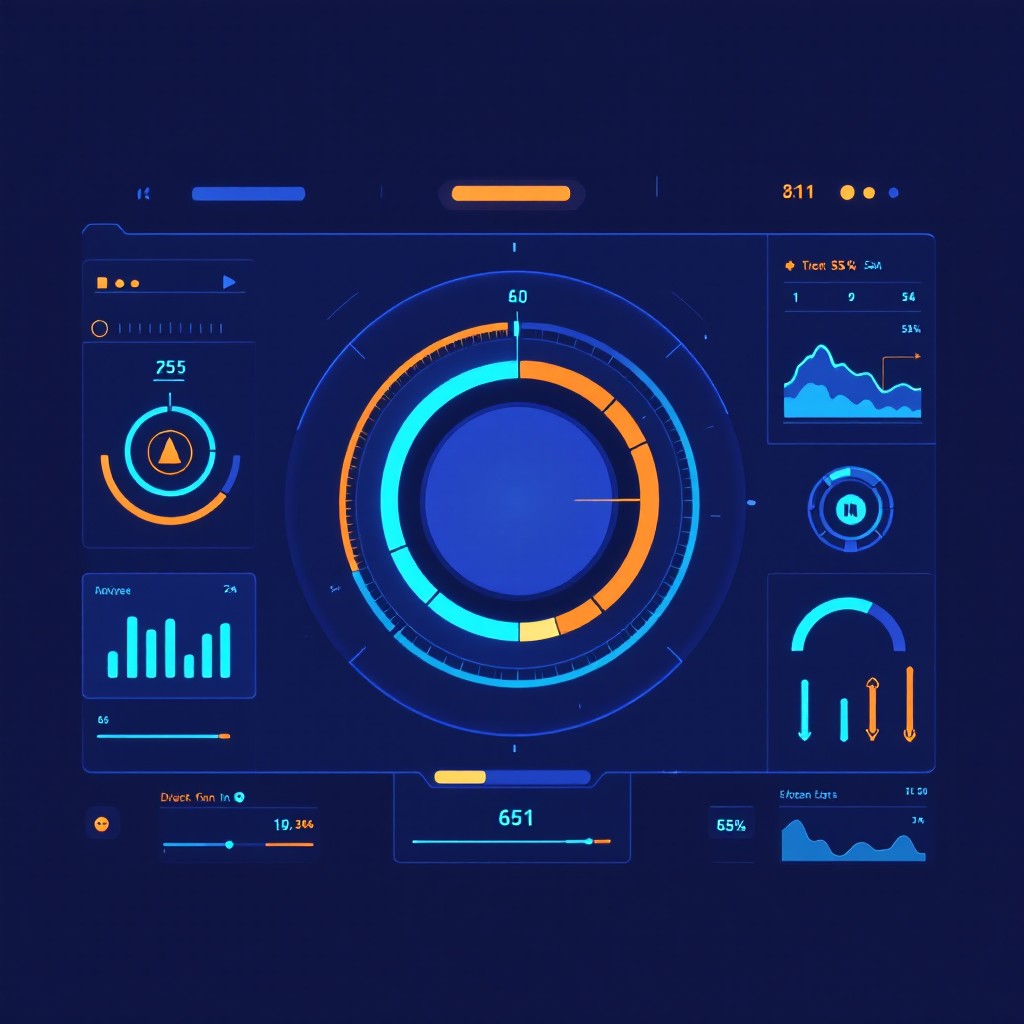 Free Futuristic Data Dashboard Image - Dashboard, Cyberpunk, Interface ...