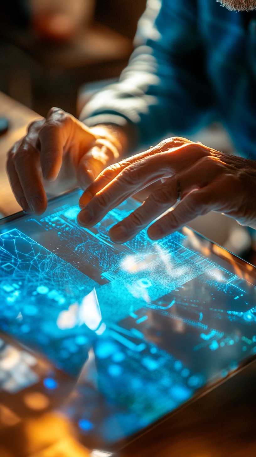 Free Futuristic touchscreen interaction Image - Technology, Touchscreen ...