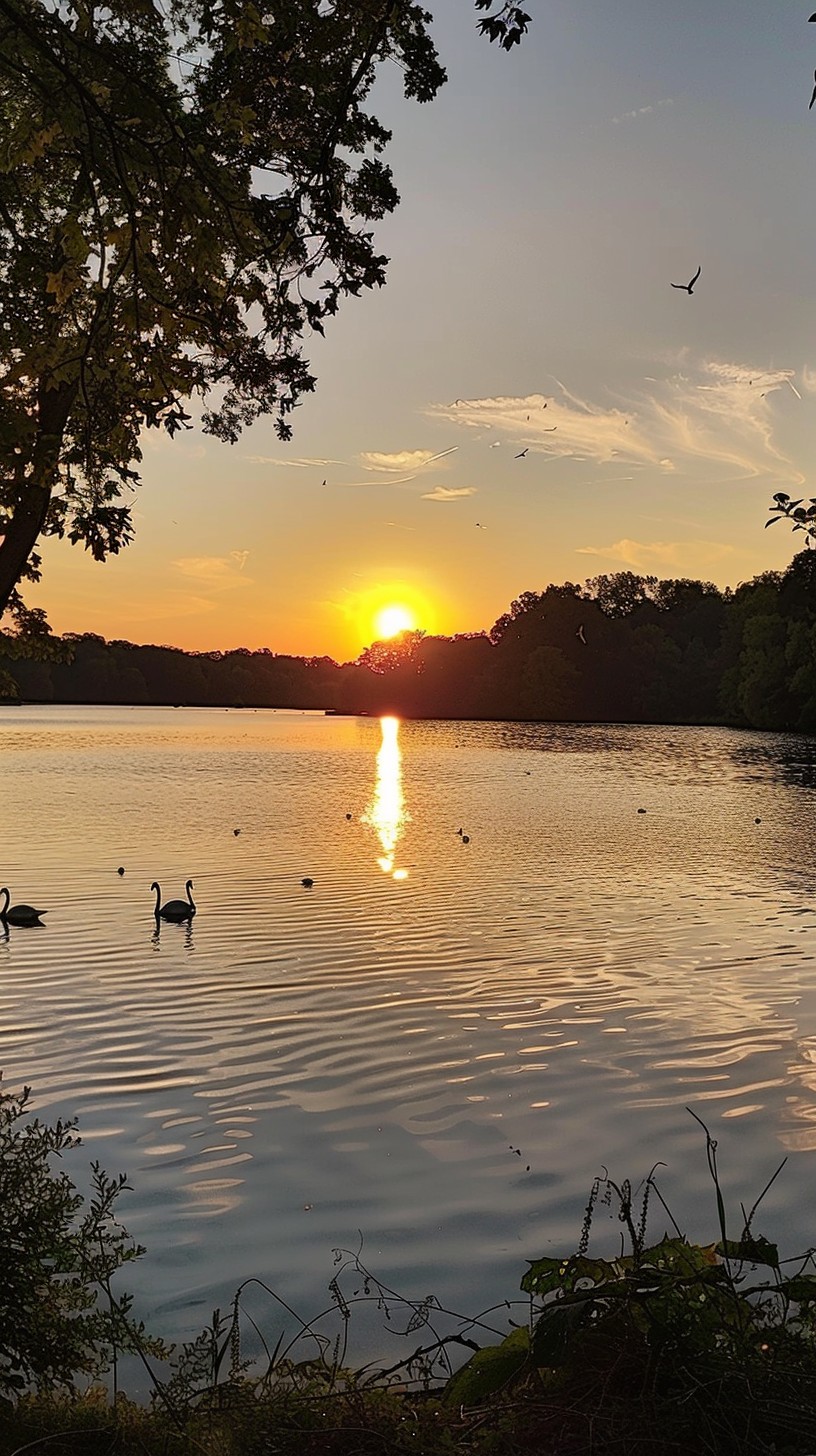 Free Sunset Lake View Image - Sunset, Lake, Water | Download at StockCake