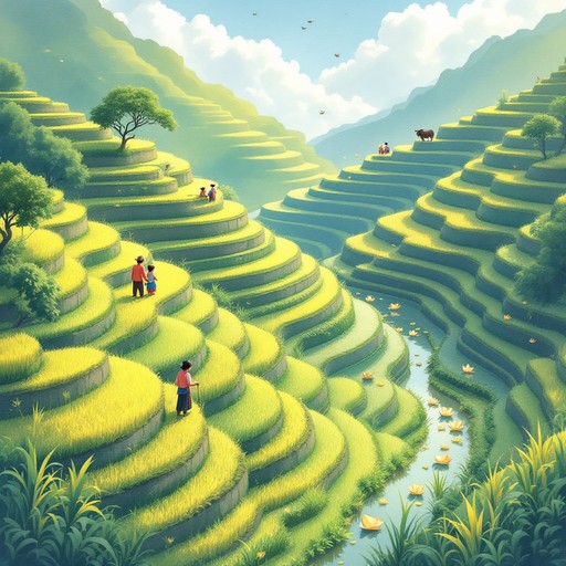 Colorful Terrace Rice Field Free Misty Terraced Fields Image - Mist, Nature, Green | Download at ...