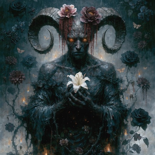 Free Beautiful Dark Demon Image - Demon, Horns, Flowers | Download at ...
