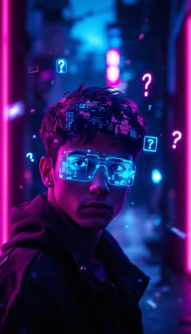 Free Neon Cyber Rapper Image | Download at StockCake