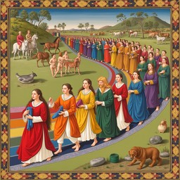 Raan Procession Free Celestial Rainbow Procession Image - Persian, Rainbow, Procession ...
