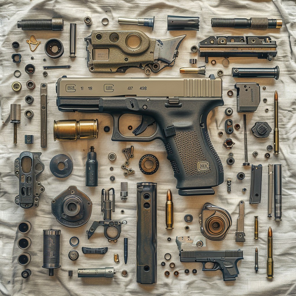 Free Gun Disassembly Layout Image - Gun, Pistol, Disassembly | Download ...