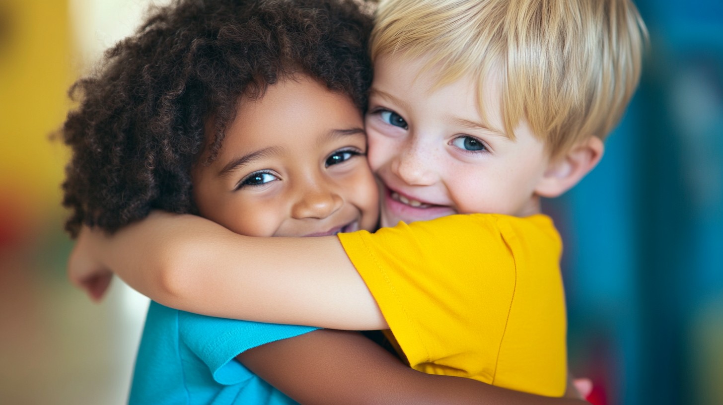 Free Joyful children hugging Image - Children, Friendship, Hug ...