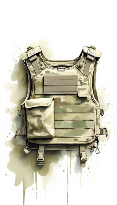 Free Tactical Vest Art Image - Tactical, Watercolor, Military ...